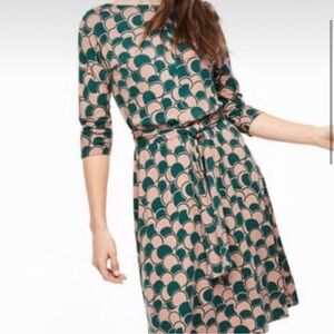 Boden Erica Dress pink and green size 8L